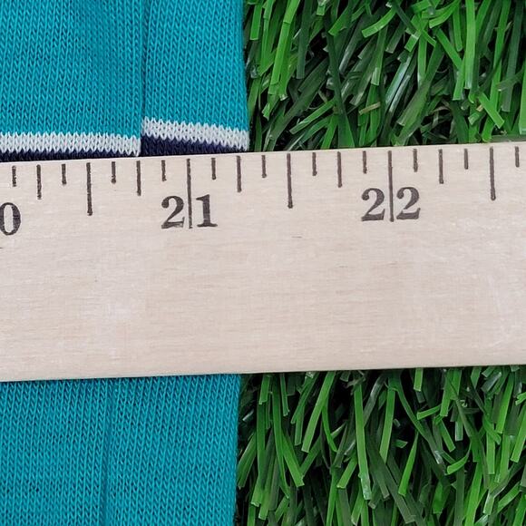 Vintage 90s Blank Stripes Shirt Womens Large 21x24 Green USA - Picture 4 of 12